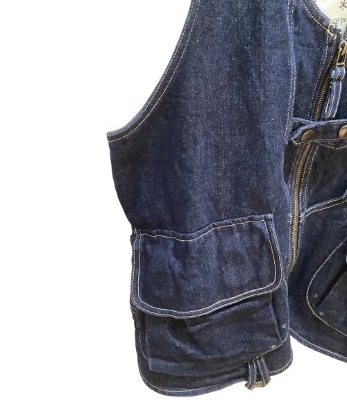 Snow peak（スノーピーク）Snow peak (スノーピーク) 焚火デニムベスト ネイビー サイズ:Mの古着・服飾アイテム