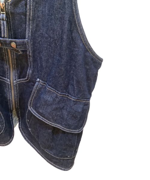 Snow peak（スノーピーク）Snow peak (スノーピーク) 焚火デニムベスト ネイビー サイズ:Mの古着・服飾アイテム
