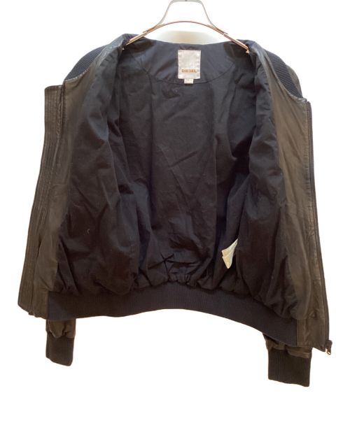DIESEL（ディーゼル）DIESEL (ディーゼル) レザージャケット ブラック サイズ:Sの古着・服飾アイテム