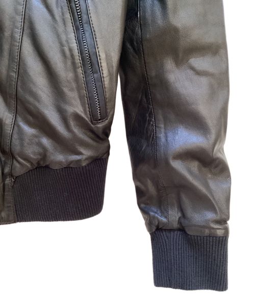 DIESEL（ディーゼル）DIESEL (ディーゼル) レザージャケット ブラック サイズ:Sの古着・服飾アイテム