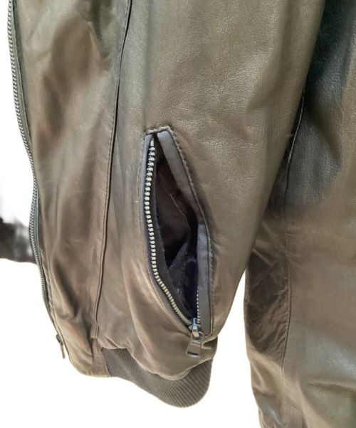 DIESEL（ディーゼル）DIESEL (ディーゼル) レザージャケット ブラック サイズ:Sの古着・服飾アイテム