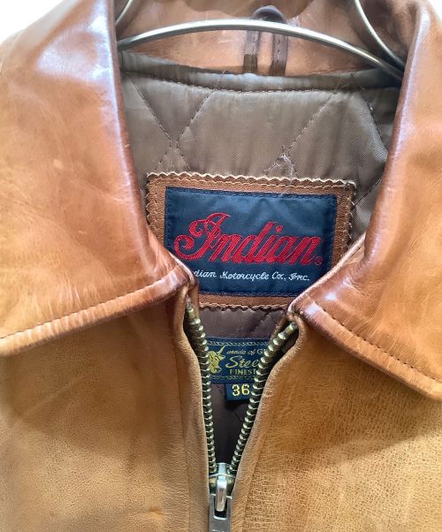 INDIAN（インディアン）INDIAN (インディアン) レザージャケット キャメル サイズ:36の古着・服飾アイテム