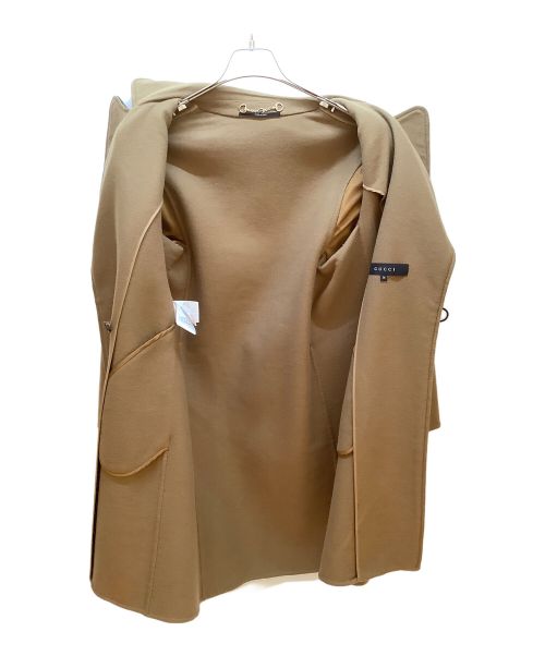GUCCI（グッチ）GUCCI (グッチ) カシミヤ混コート ベージュ サイズ:36の古着・服飾アイテム