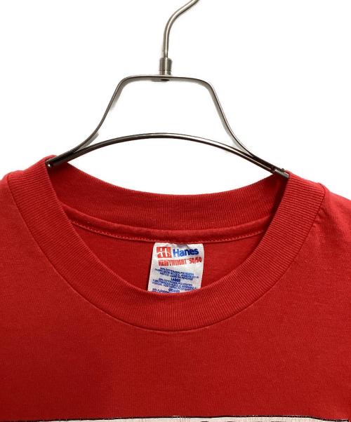 Hanes（ヘインズ）Hanes (ヘインズ) プリントTシャツ レッド サイズ:Lの古着・服飾アイテム