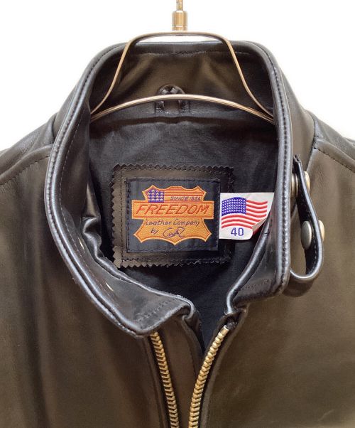 FREEDOM（フリーダム）FREEDOM (フリーダム) レザージャケット ブラック サイズ:40の古着・服飾アイテム