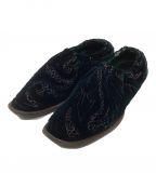 HENDER SCHEMEエンダースキーマ）の古着「ベルベットスリッポン」｜ブラック