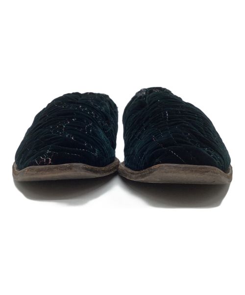 HENDER SCHEME（エンダースキーマ）HENDER SCHEME (エンダースキーマ) ベルベットスリッポン ブラック サイズ:26cmの古着・服飾アイテム