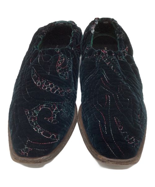 HENDER SCHEME（エンダースキーマ）HENDER SCHEME (エンダースキーマ) ベルベットスリッポン ブラック サイズ:26cmの古着・服飾アイテム