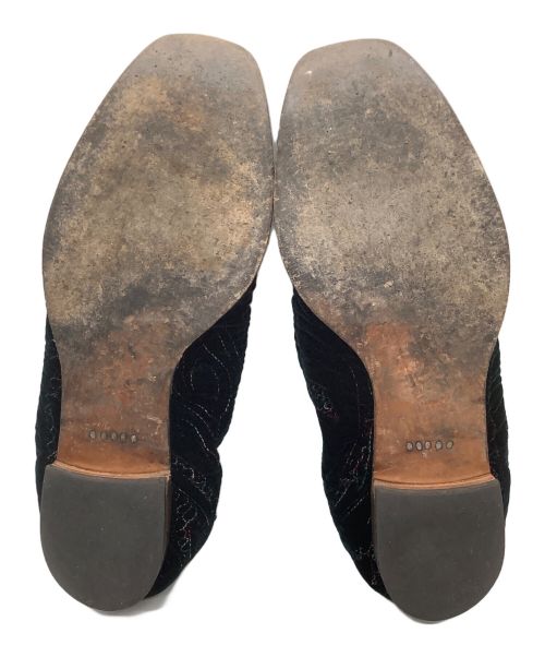 HENDER SCHEME（エンダースキーマ）HENDER SCHEME (エンダースキーマ) ベルベットスリッポン ブラック サイズ:26cmの古着・服飾アイテム