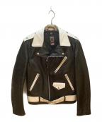 Schottショット）の古着「ライダースジャケット」｜ブラック×ホワイト