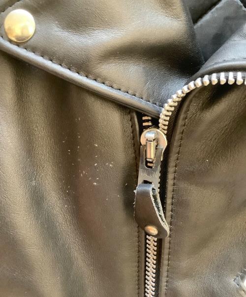 Schott（ショット）Schott (ショット) ライダースジャケット ブラック×ホワイト サイズ:36の古着・服飾アイテム