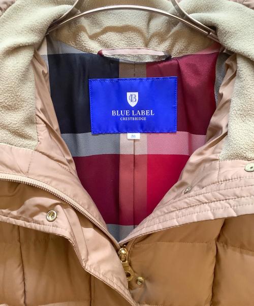 BLUE LABEL CRESTBRIDGE（ブルーレーベルクレストブリッジ）BLUE LABEL CRESTBRIDGE (ブルーレーベルクレストブリッジ) ダウンコート ブラウン サイズ:38の古着・服飾アイテム