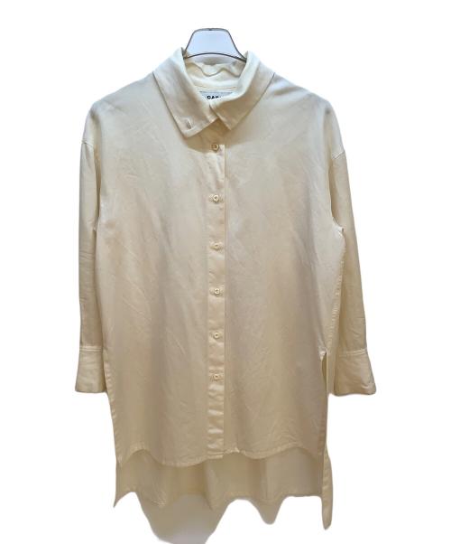 CABAN（キャバン）CABAN (キャバン) ウールツイルハイネックロングシャツ アイボリー サイズ:Ｓの古着・服飾アイテム