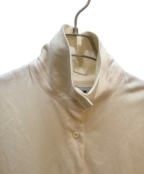 CABAN（キャバン）CABAN (キャバン) ウールツイルハイネックロングシャツ アイボリー サイズ:Ｓの古着・服飾アイテム