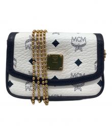 MCM（エムシーエム）の古着「チェーンショルダーバッグ」｜ホワイト