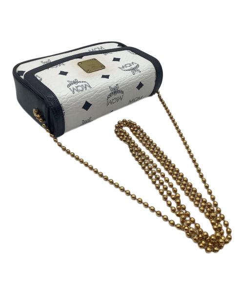 MCM（エムシーエム）MCM (エムシーエム) チェーンショルダーバッグ ホワイトの古着・服飾アイテム