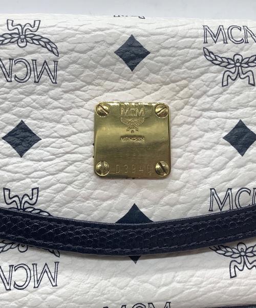 MCM（エムシーエム）MCM (エムシーエム) チェーンショルダーバッグ ホワイトの古着・服飾アイテム