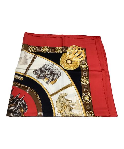 HERMES（エルメス）HERMES (エルメス) シルクスカーフ レッドの古着・服飾アイテム
