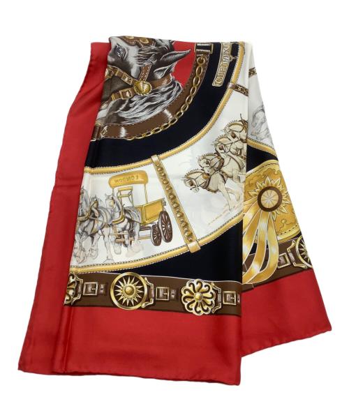 HERMES（エルメス）HERMES (エルメス) シルクスカーフ レッドの古着・服飾アイテム