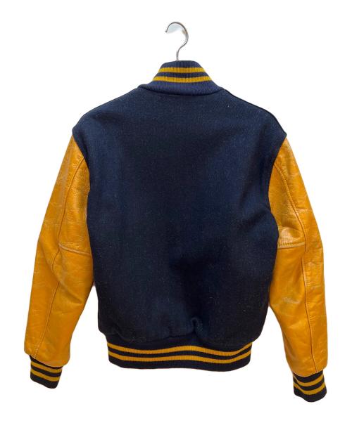 Holloway（ホロウェイ）Holloway (ホロウェイ) スタジャン ネイビー×イエロー サイズ:Sの古着・服飾アイテム