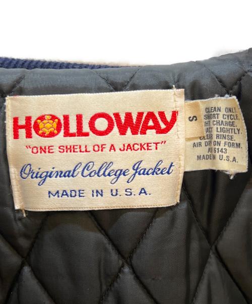 Holloway（ホロウェイ）Holloway (ホロウェイ) スタジャン ネイビー×イエロー サイズ:Sの古着・服飾アイテム