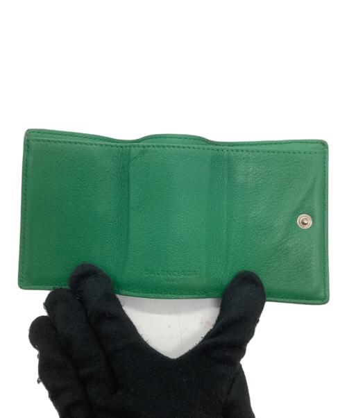 BALENCIAGA（バレンシアガ）BALENCIAGA (バレンシアガ) 3つ折り財布 グリーンの古着・服飾アイテム