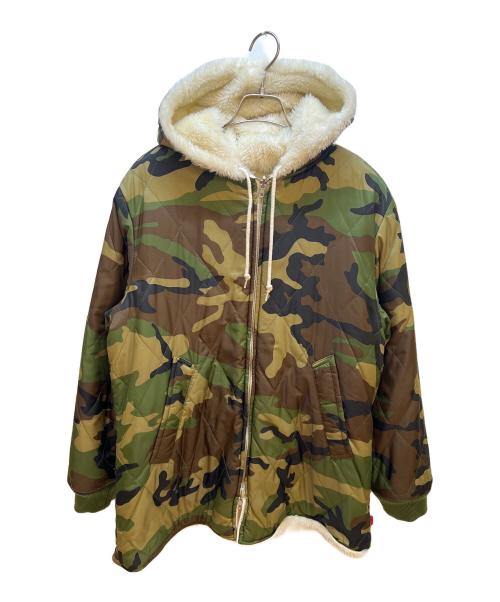 SUPREME（シュプリーム）SUPREME (シュプリーム) 17AW Reversible Sherpa Work Parka オリーブ×ホワイト サイズ:Ｍの古着・服飾アイテム