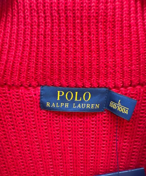 POLO RALPH LAUREN（ポロ・ラルフローレン）POLO RALPH LAUREN (ポロ・ラルフローレン) ダッフルカーディガン レッド サイズ:L 未使用品の古着・服飾アイテム