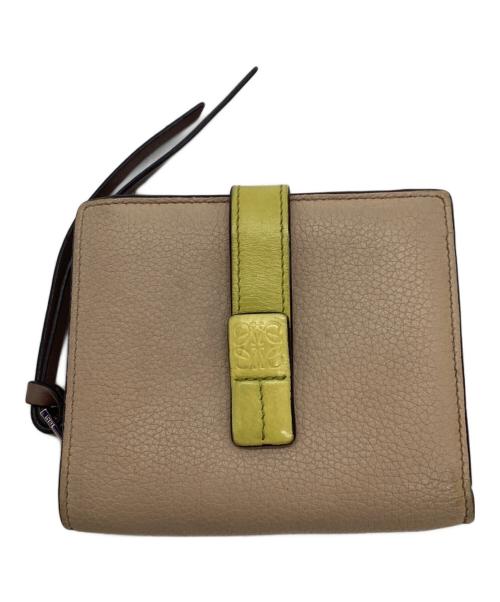 LOEWE（ロエベ）LOEWE (ロエベ) トライフォールドウォレット イエロー×ベージュの古着・服飾アイテム