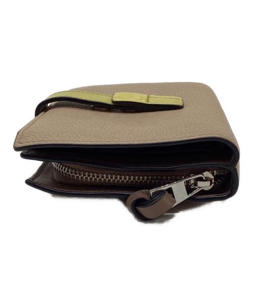 LOEWE（ロエベ）LOEWE (ロエベ) トライフォールドウォレット イエロー×ベージュの古着・服飾アイテム