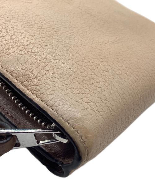 LOEWE（ロエベ）LOEWE (ロエベ) トライフォールドウォレット イエロー×ベージュの古着・服飾アイテム