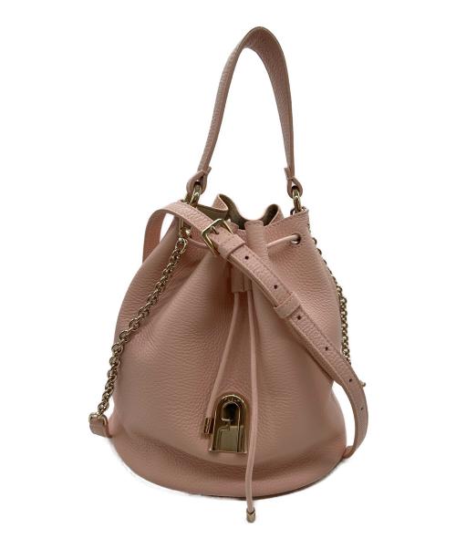 FURLA（フルラ）FURLA (フルラ) バケツ型トートバッグ ピンクの古着・服飾アイテム