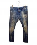 DSQUARED2ディースクエアード）の古着「ダメージデニムパンツ」｜ブルー