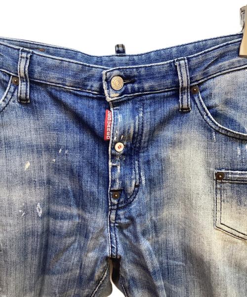 DSQUARED2（ディースクエアード）DSQUARED2 (ディースクエアード) ダメージデニムパンツ ブルー サイズ:46の古着・服飾アイテム
