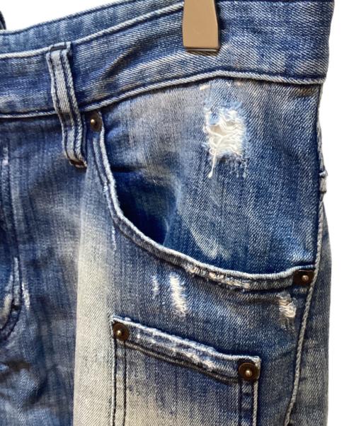 DSQUARED2（ディースクエアード）DSQUARED2 (ディースクエアード) ダメージデニムパンツ ブルー サイズ:46の古着・服飾アイテム