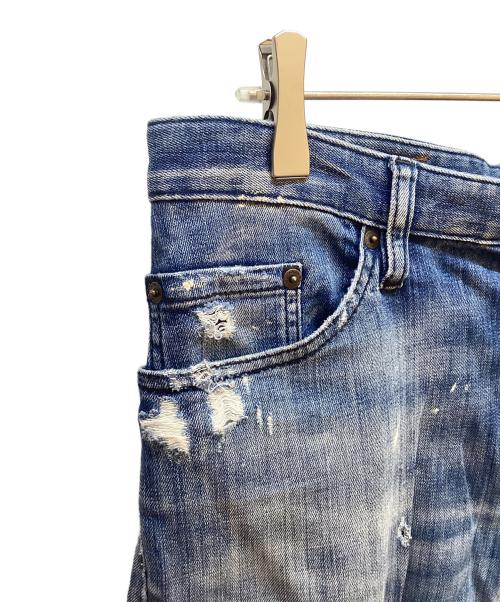 DSQUARED2（ディースクエアード）DSQUARED2 (ディースクエアード) ダメージデニムパンツ ブルー サイズ:46の古着・服飾アイテム