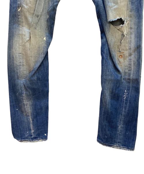 DSQUARED2（ディースクエアード）DSQUARED2 (ディースクエアード) ダメージデニムパンツ ブルー サイズ:46の古着・服飾アイテム
