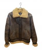 Schottショット）の古着「ムートンフライトジャケット」｜ブラウン×ベージュ