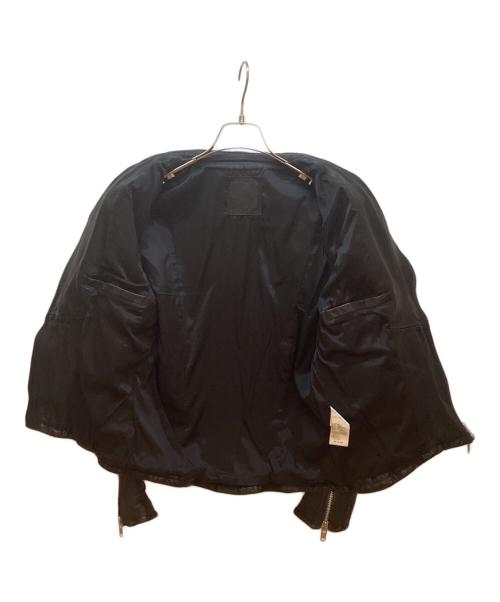 black by VANQUISH（ブラック バイ バンキッシュ）black by VANQUISH (ブラック バイ バンキッシュ) ダブルライダースジャケット ブラック サイズ:Mの古着・服飾アイテム