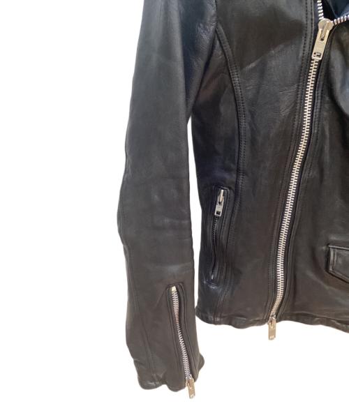 black by VANQUISH（ブラック バイ バンキッシュ）black by VANQUISH (ブラック バイ バンキッシュ) ダブルライダースジャケット ブラック サイズ:Mの古着・服飾アイテム