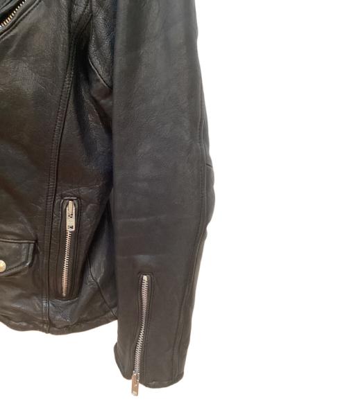 black by VANQUISH（ブラック バイ バンキッシュ）black by VANQUISH (ブラック バイ バンキッシュ) ダブルライダースジャケット ブラック サイズ:Mの古着・服飾アイテム