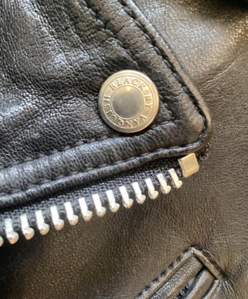 black by VANQUISH（ブラック バイ バンキッシュ）black by VANQUISH (ブラック バイ バンキッシュ) ダブルライダースジャケット ブラック サイズ:Mの古着・服飾アイテム