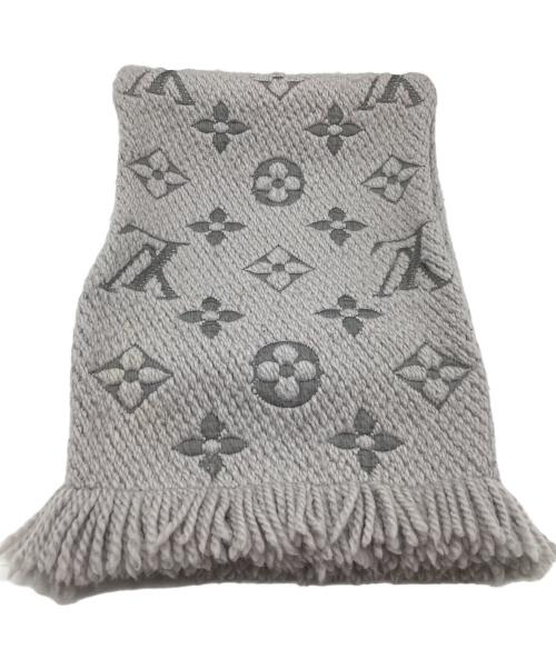 LOUIS VUITTON（ルイ ヴィトン）LOUIS VUITTON (ルイ ヴィトン) ウールマフラー グレーの古着・服飾アイテム
