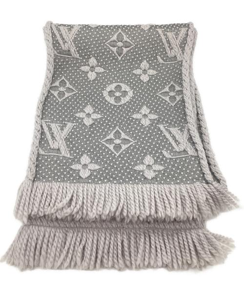LOUIS VUITTON（ルイ ヴィトン）LOUIS VUITTON (ルイ ヴィトン) ウールマフラー グレーの古着・服飾アイテム
