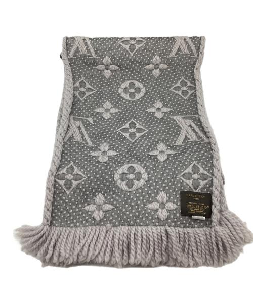 LOUIS VUITTON（ルイ ヴィトン）LOUIS VUITTON (ルイ ヴィトン) ウールマフラー グレーの古着・服飾アイテム