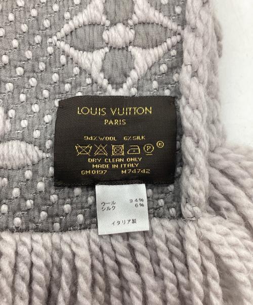 LOUIS VUITTON（ルイ ヴィトン）LOUIS VUITTON (ルイ ヴィトン) ウールマフラー グレーの古着・服飾アイテム