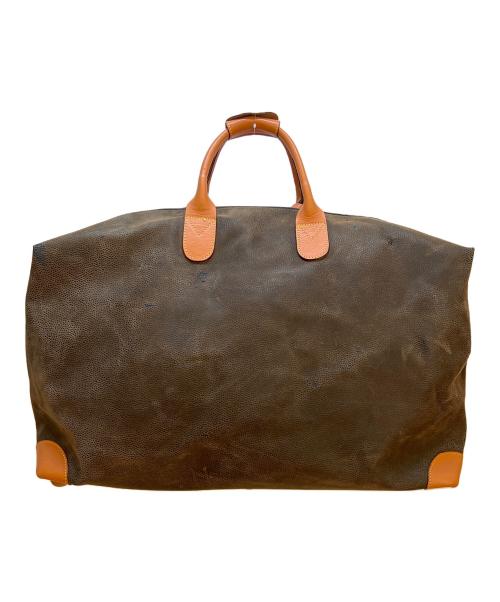 Bric's（ブリックス）Bric's (ブリックス) ボストンバッグ グレー×ブラウンの古着・服飾アイテム