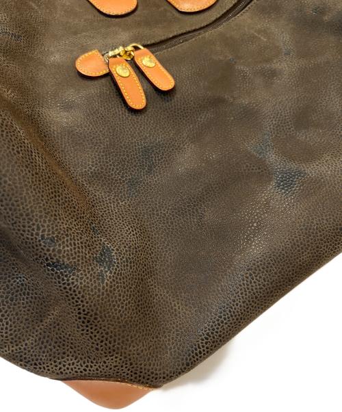 Bric's（ブリックス）Bric's (ブリックス) ボストンバッグ グレー×ブラウンの古着・服飾アイテム