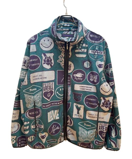 Needles sportswear（ニードルズスポーツウェア）Needles sportswear (ニードルズスポーツウェア) フリースジャケット グリーン×グレー サイズ:Sの古着・服飾アイテム