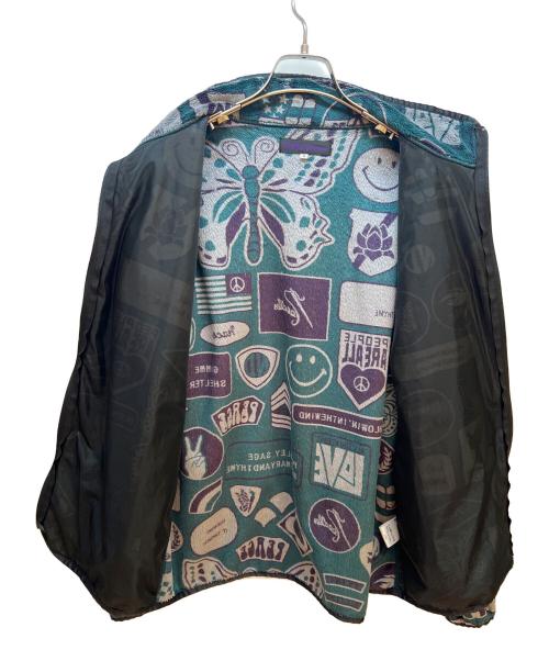 Needles sportswear（ニードルズスポーツウェア）Needles sportswear (ニードルズスポーツウェア) フリースジャケット グリーン×グレー サイズ:Sの古着・服飾アイテム